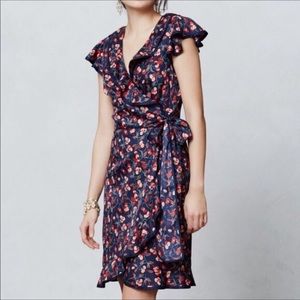 Anthropologie Hi there Karen Walker Cherry print dress 12